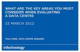 Key areas to consider when evaluating a Data Centre