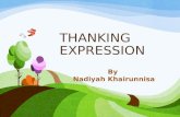 Thanking expression by Nadiyah Khairunnisa
