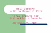 Final tribute for jovito ducusin at holy gardens la union memorial park