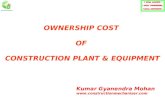 OWNERSHIP COST OF CONSTRUCTION PLANT & EQUIPMENT