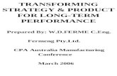 Transforming Strategy & Product For Long Term Performance