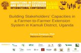 Building the capacities of stakeholders in a farmer-to-farmer extension system for enhanced livelihoods in Kamuli district, Uganda