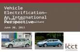 Vehicle Electrification- an International Perspective