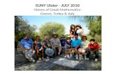 SUNY Ulster - JULYHistory of Greek Mathematics:Greece, Turkey & Italy 2010 Trip