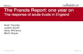 Sally Williams: acute trust responses to the Francis Report