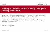 Setting priorities in health: A study of English primary care trusts