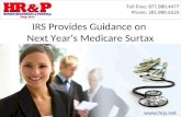 IRS Provides Guidance on Next Year's Medicare Surtax