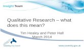 Qualitative Research – what does this mean?