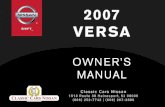 2007 VERSA OWNER'S MANUAL