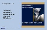 Berk Chapter 13: Investor Behavior & Capital Market Efficiency
