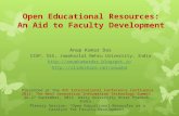 Open Educational Resources: An Aid to Faculty Development