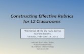 Constructing Effective Rubrics for L2 Classrooms