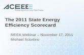 MEEA Policy Webinar: Midwest Perspective of the ACEEE 2011 State Energy Efficiency Scorecard
