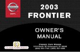 2003 FRONTIER OWNER'S MANUAL