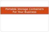 Portable storage containers for your business