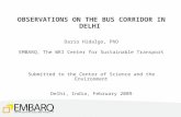 Observations on the Bus Corridor in Delhi