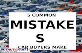 5 Common Mistakes Car Buyers Make