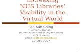 Increasing NUS Libraries' Visibility in the Virtual World - Updated