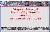 Disposition of Federally Funded Assets - Donovan Vincent, General Engineer, FTA Region II
