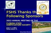 FSHS 2012 sponsors