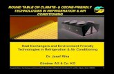Environmentally friendly technologies in refrigeration