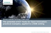 Open Innovation in a B2B market