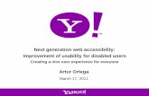 Next generation web accessibility: Improvement of usability for disabled users