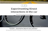 Experimentic KINECT interactions in the car