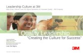 Quality Leadership: Creating A Culture For Success