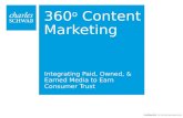 Case Study: "360-degree Content Marketing – Integrating Paid, Owned, & Earned Media to Earn Consumer Trust"