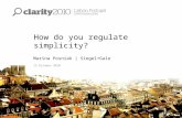 How do you regulate simplicity?