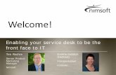Enabling Your Service Desk to be the Front Face to IT