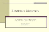 E Discovery General E Discovery Presentation