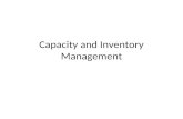Capacity & Inventory Management