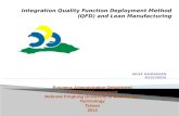 Integration QFD and Lean Manufacturing