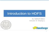 Introduction to HDFS