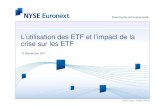 L'utilisation des ETF et l'impact de la crise sur les ETF