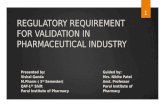 regulatory requirement for validation in pharma industry