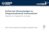 External Knowledge in Organisational Innovation - Toward an Integration Concept