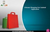 Ultimate Shopping List Android Application