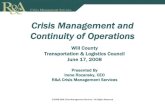 Crisis Management and Continuity of Operations