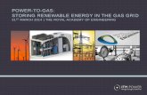 Power-to-gas storing renewable energy in the gas grid