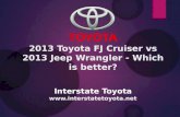 2013 Toyota FJ Cruiser vs 2013 Jeep Wrangler - Which is better?