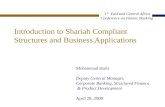 Intro To Shariah Compliant Structures  Mohammed Haris