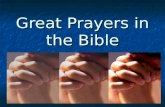 Prayer great prayers in the bible