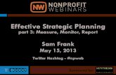 Effective Strategic Planning part 3: Measure, Monitor, Report