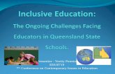 Inclusive Education: The Ongoing Challenges Facing Educators in Queensland State Schools