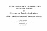 Comparative Science, Technology, and Innovation Systems in Developing-Country Agriculture: What Can We Measure and What Can We Not?