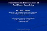 David Chaikin, University of Sydney - Research into anti-money laundering and counter terrorism financing – trends and responses