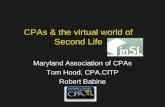 CPAs & Second Life